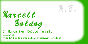 marcell boldog business card